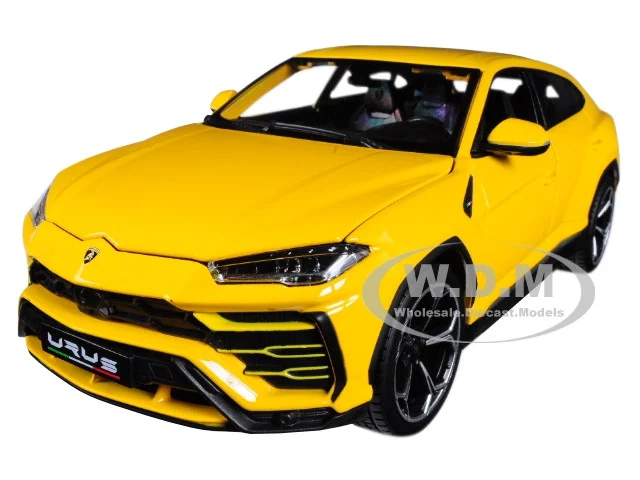 Lamborghini Urus Yellow 1/18 Diecast Model Car by Bburago - Lamborghini Models