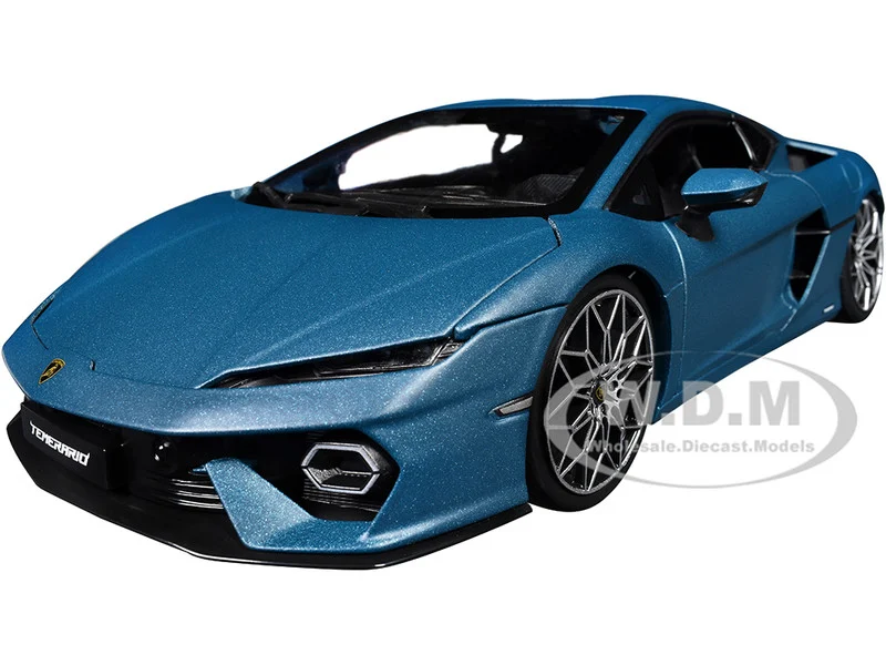 Lamborghini Temerario Matt Blue Metallic 1/18 Diecast Model Car by Bburago - Lamborghini Models