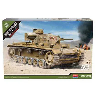 German Panzer III Ausf. J North Africa 1/35 Kit - Academy
