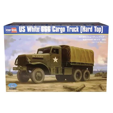 U.S. White 666 Cargo Truck (Hard Top) 1/35 Kit - HobbyBoss