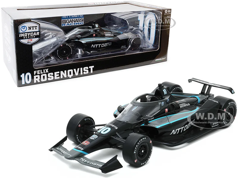 Dallara IndyCar #10 Felix Rosenqvist "NTT Data" Chip Ganassi Racing "NTT IndyCar Series" (2020) 1/18 Diecast Model Car by Greenlight - Indy Car Models