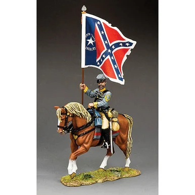 29th Texas Cavalry Flagbearer 1/30 Figure - King and Country