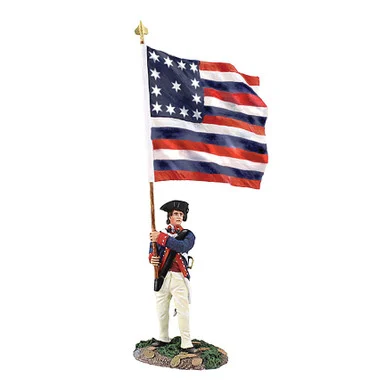 Continental Line Ensign with Colors (1778-84) 1/30 Figure