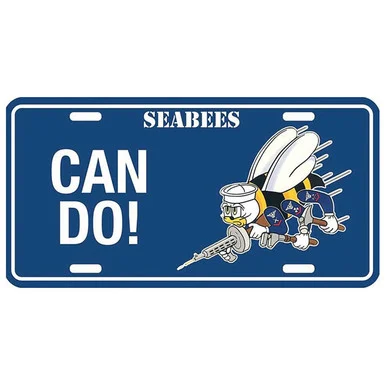 U.S. Navy Seabees "Can Do" License Plate - Signs 4 Fun