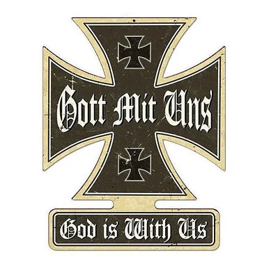 Gott Mit Uns Metal Sign - Vintage Sign Co.