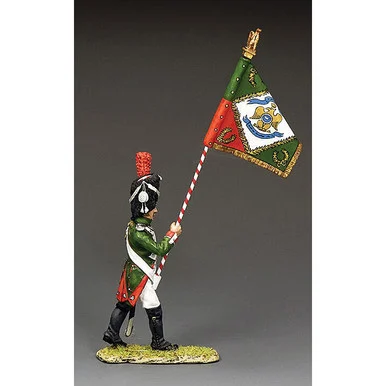 Italian Subaltern with Regimental Colour 1/30 Figure - King and Country