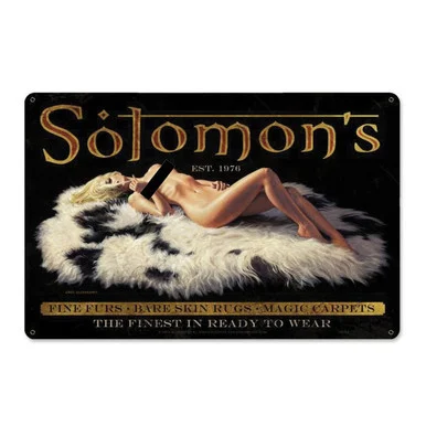 Solomon's Pin-Up Metal Sign