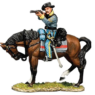 Confederate Cavalry Sergeant Firing Carbine 1/30 Figure - King and Country