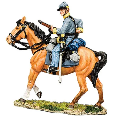 Confederate Cavalry Trooper Loading Carbine 1/30 Figure - King and Country