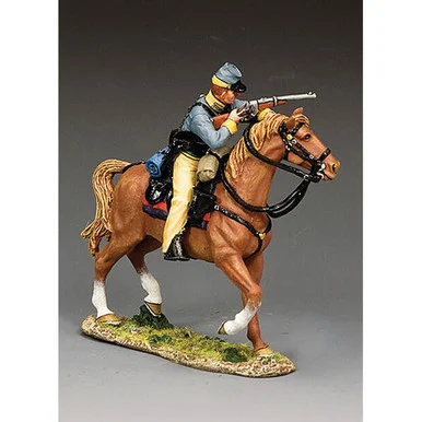 Confederate Cavalry Trooper Aiming Carbine 1/30 Figure - King and Country
