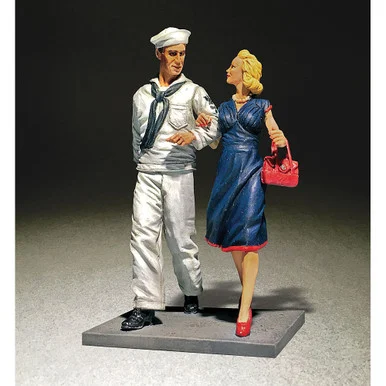 2-Piece "Shore Leave" Sailor and Woman 1/30 Figure Set