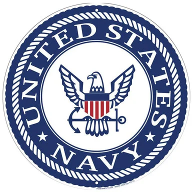 Military Round Sign Navy - Signs 4 Fun