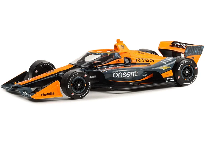 Dallara IndyCar #6 Felix Rosenqvist / Arrow McLaren, Onsemi (Road Course Configuration) "NTT IndyCar Series" 1/18 Diecast Model Car by Greenlight - Indy Car Models