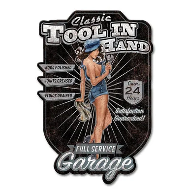 Tool in Hand Metal Sign - Vintage Sign Co.