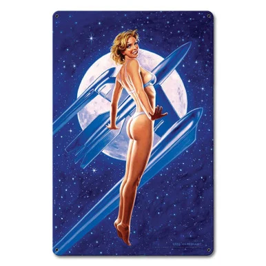 Fly Me to the Moon Metal Sign - Vintage Sign Co.