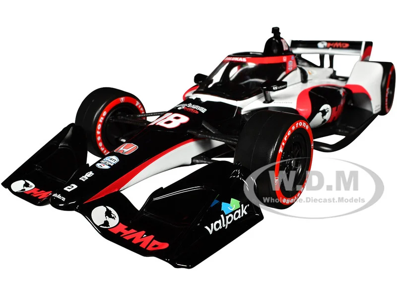 Dallara IndyCar #18 David Malukas "HMD Trucking" Dale Coyne Racing with HMD Motorsports (Road Course Configuration) "NTT IndyCar Series" (2023) 1/18 Diecast Model Car by Greenlight - Indy Car Models