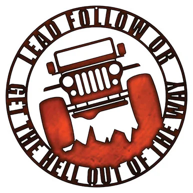 Jeep Get the Hell Out of the Way Metal Sign - Reedyville Goods