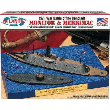 MONITOR AND MERIMACK CIVIL WAR KIT SET ATLANTIS (L77257) - Atlantis Models