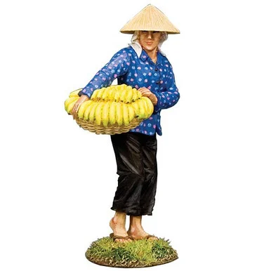Vietnamese Peasant Girl w/Bananas 1/30 Figure - King and Country