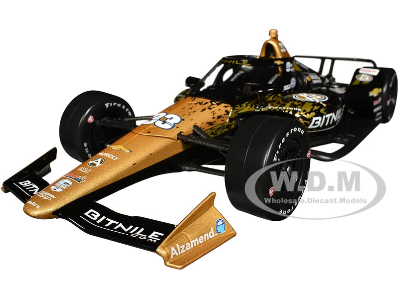 Dallara IndyCar #33 Ed Carpenter "Bitnile" Ed Carpenter Racing "NTT IndyCar Series" (2023) 1/18 Diecast Model Car by Greenlight - Indy Car Models