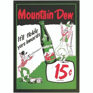 Mountain Dew Rifleman Metal Sign - Signs 4 Fun