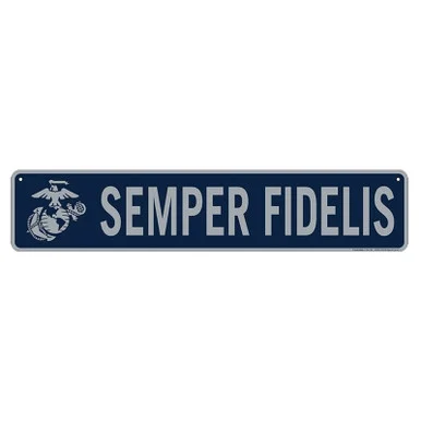 Metal Street Sign - Marines