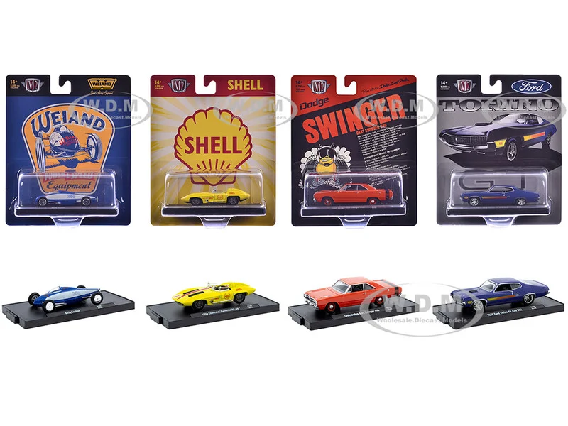 "Auto-Drivers" Set of 4 pieces in Blister Packs Release 126 Limited Edition to 9600 pieces Worldwide 1/64 Diecast Model Cars by M2 Machines