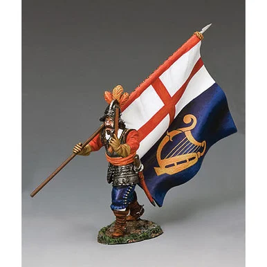 English Civil War Commonwealth Flag Bearer 1/30 Figure - King and Country