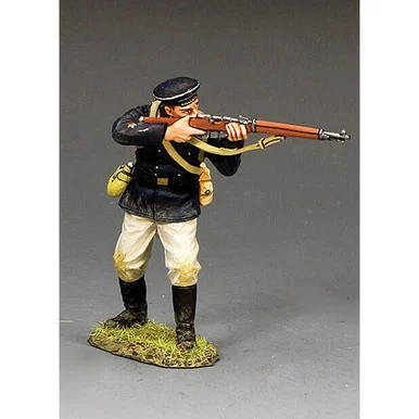 Red Navy Standing Firing Moisant Nagant Rifle 1/30 Figure - King and Country