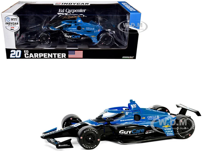 Dallara IndyCar #20 Ed Carpenter "Guy Care" Ed Carpenter Racing "NTT IndyCar Series" (2024) 1/18 Diecast Model Car by Greenlight - Indy Car Models