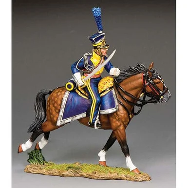 Charging Vistula Lancer Officer 1/30 Figure - King and Country