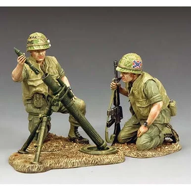3-Piece Mortar Team 1/30 Figure Set