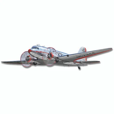 DC-3 Cut-Out Metal Sign