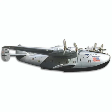 Pan American Cliipper Cut-Out Metal Sign