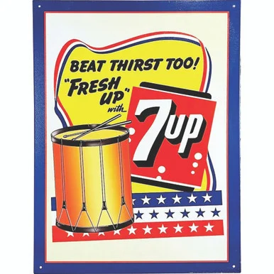 7Up Beat Thirst Metal Sign - Signs 4 Fun