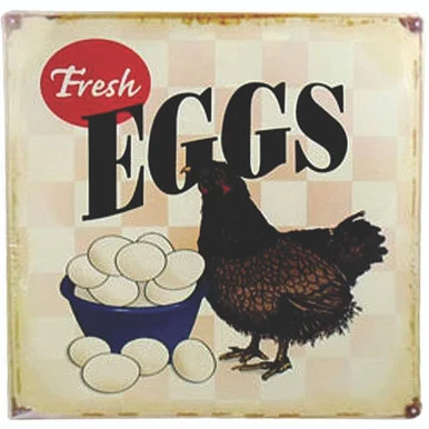Fresh Eggs Metal Sign - Signs 4 Fun