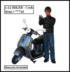 Biker Cash Figure For 1:12 Models by American Diorama - Accessories