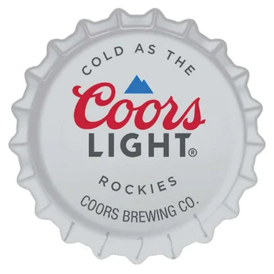 Coors Light Bottle Cap Metal Sign - Desperate Enterprises