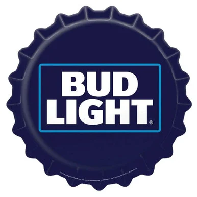 Bud Light Bottle Cap Metal Sign - Desperate Enterprises