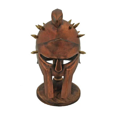 Miniature Gladiator Helmet with Stand - Bronze