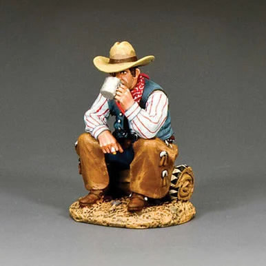 A Good Cup of Coffee Cowboy 1/30 Figure - King and Country