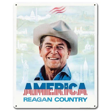 Reagan Country 12 x 15 Metal Sign - Vintage Sign Co.