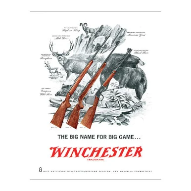 Winchester Big Game Metal Sign - Desperate Enterprises