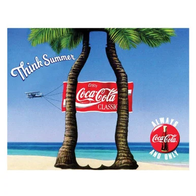 Coca Cola Classic Palm Metal Sign - Desperate Enterprises