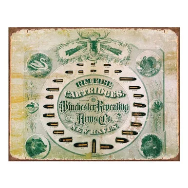 Winchester Rimfire Metal Sign - Desperate Enterprises