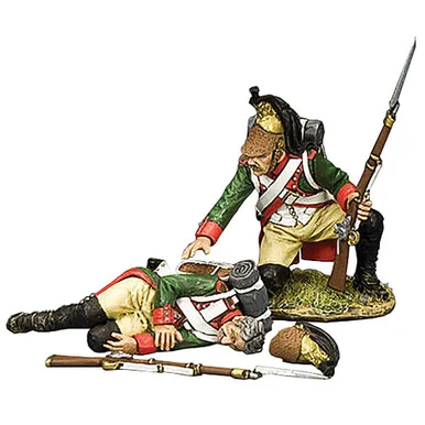 Kneeling Dragoon Helping A Comrade 1/30 Figure - King and Country