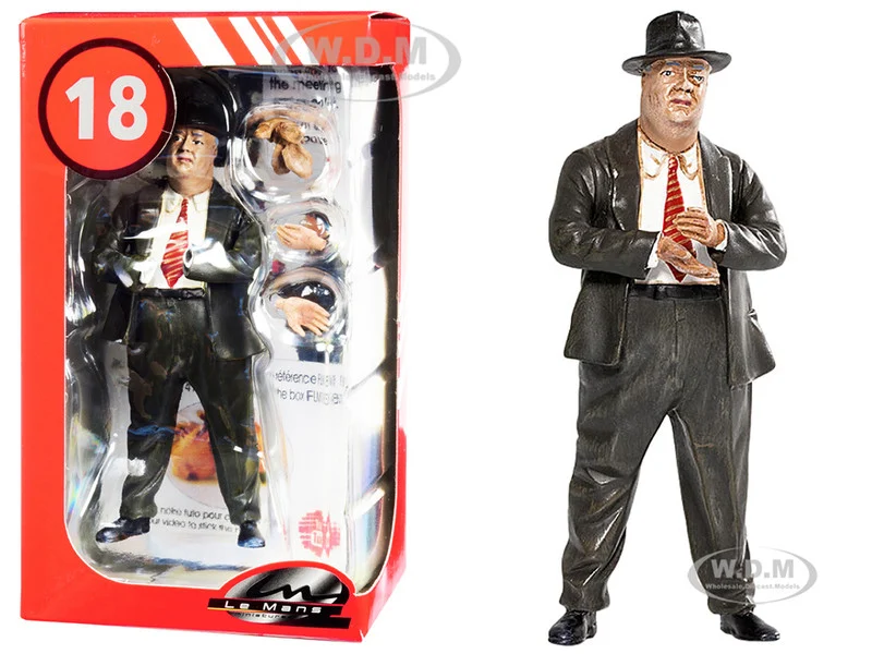 1950's Alfred Neubauer Figurine with Additional Set of 4 Hands for 1/18 Scale Models by Le Mans Miniatures - Accessories