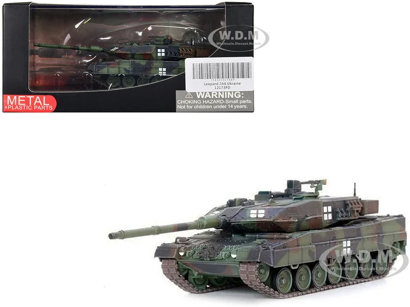 Leopard 2A6 Main Battle Tank Green Camouflage "Ukrainian Army" "Armor Premium" Series 1/72 Diecast Model by Panzerkampf - Military Models