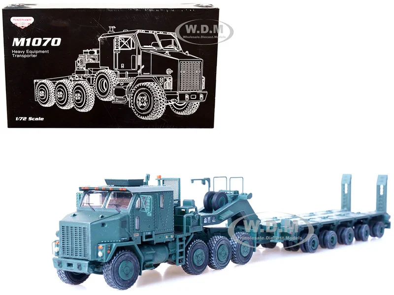 M1070 Heavy Equipment Transporter Army Green "Armor Premium" Series 1/72 Diecast Model by Panzerkampf - Military Models