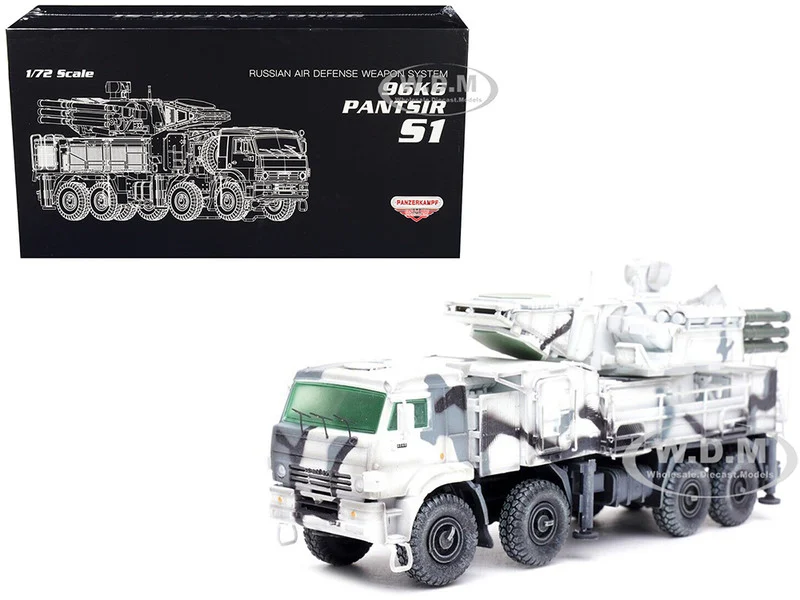 Pantsir S1 96K6 Self-Propelled Air Defense Weapon System Winter Camouflage "Russia's Arctic Forces" "Armor Premium" Series 1/72 Diecast Model by Panzerkampf